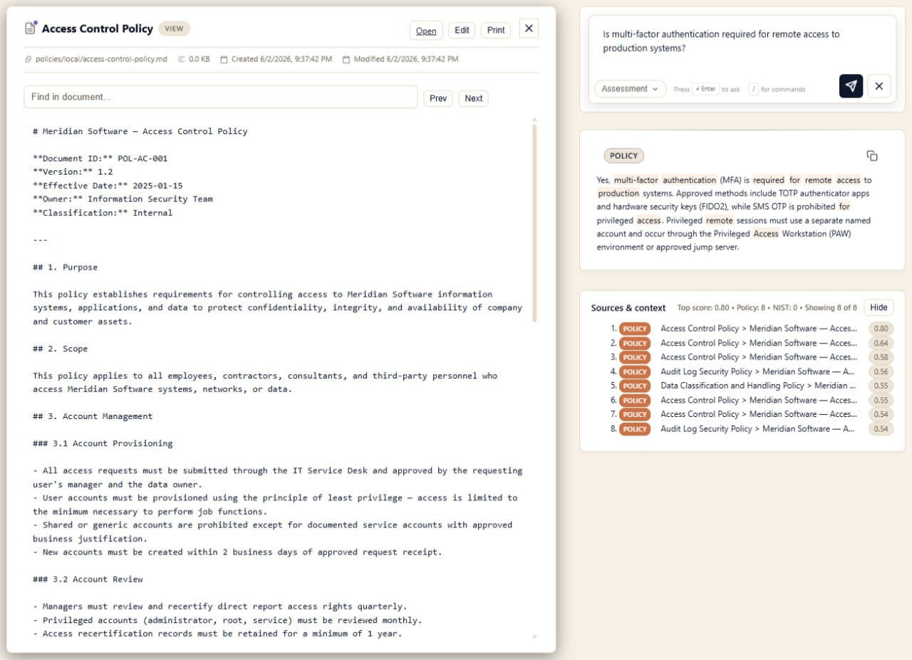 threep access-control policy beside a multi-factor authentication answer and ranked supporting sources